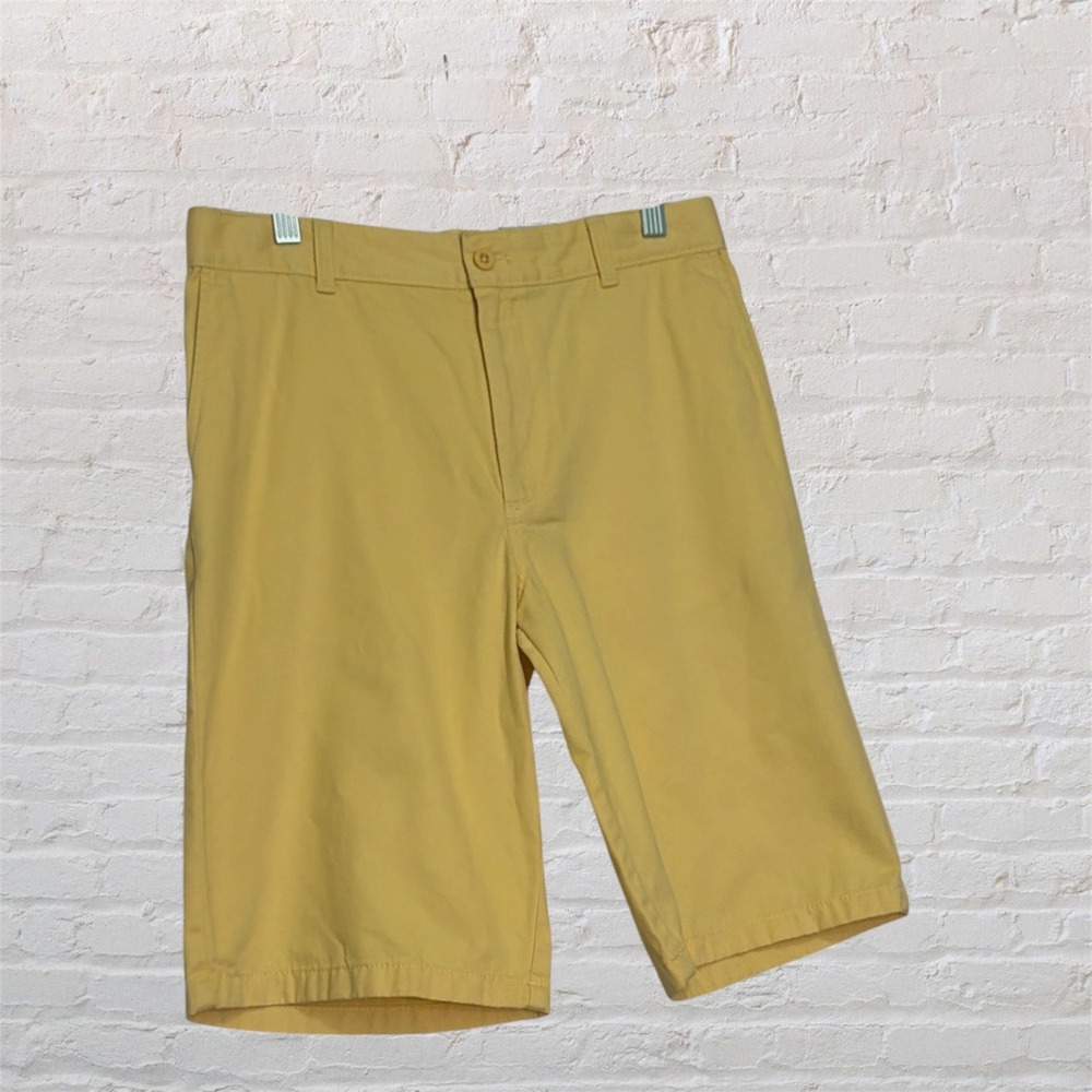 Class Club Modern Fit Yellow Cotton Shorts Boys Size 20 Adjustable Waist NWT